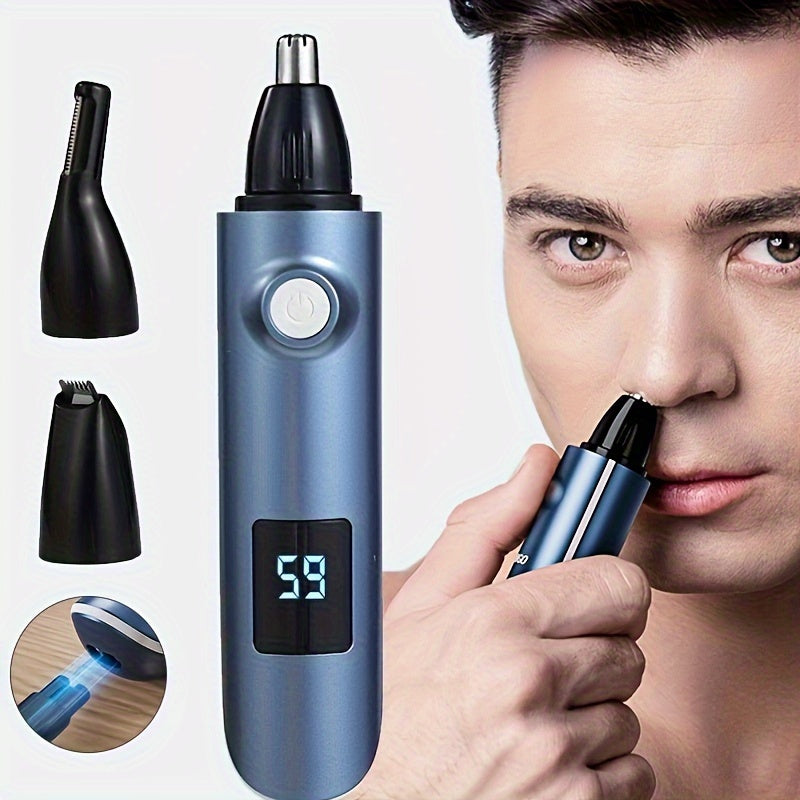 Nose hair trimmer non-invasive nose hair scavenger double-edged blade easy to clean eyebrow trimming tools, professional USB rechargeable nose hair trimmer eyebrow trim body beauty kit, long battery life, short charging time, easy to carry
