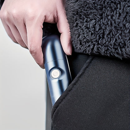 [Painless Trimmer] FEIYBA Cordless Ear & Nose Hair Trimmer | Painless Double-Edged Design, USB/Battery Powered with Digital Display, Portable Grooming Tool for Home Use, Sleek Metallic Finish