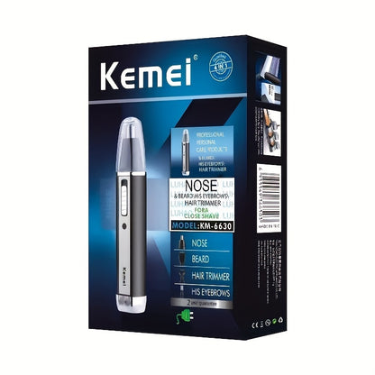 KEMEI Professional Four-Piece Electric Rechargeable Nose Hair Shaver KM-6630 - Eyebrow Knife Cut Haircut - Easter Gift One Four In