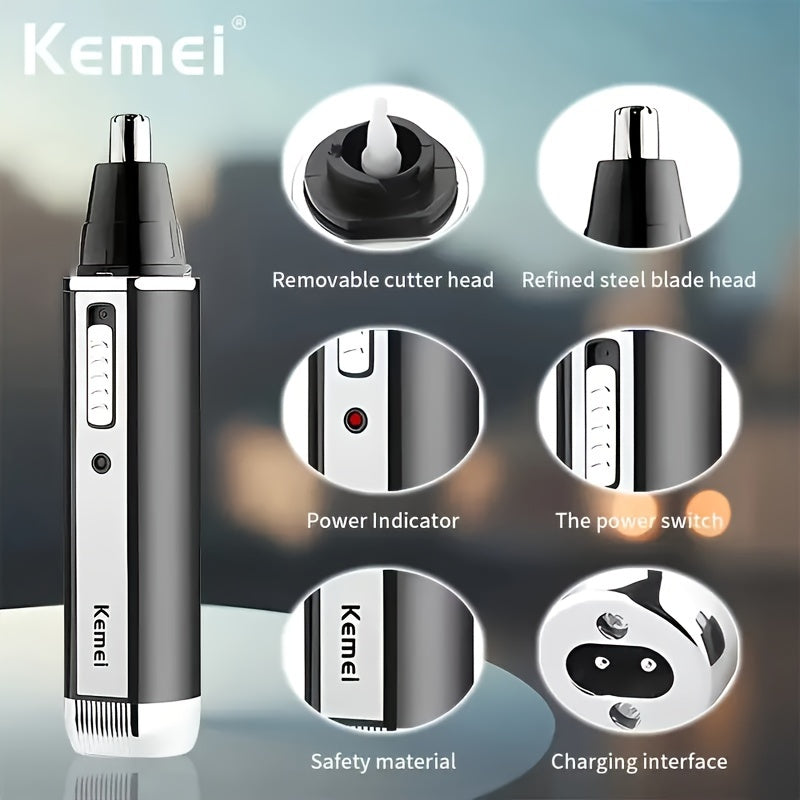 KEMEI Professional Four-Piece Electric Rechargeable Nose Hair Shaver KM-6630 - Eyebrow Knife Cut Haircut - Easter Gift One Four In