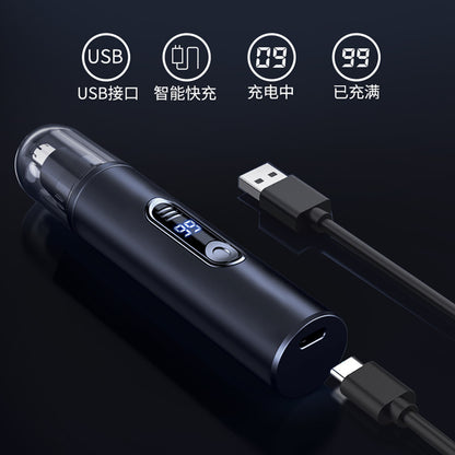 2 Colors Available Stainless Steel USB Rechargeable Nose & Ear Hair Trimmer with Digital Display - Painless, Silent Operation, Portable, Wireless Charging for Men & Women