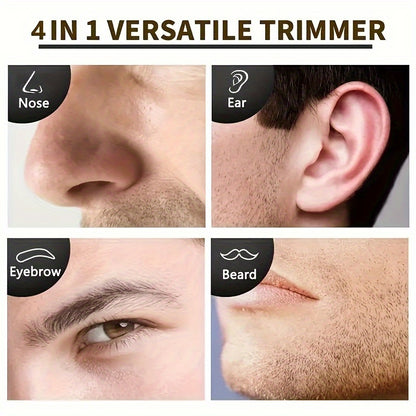 KEMEI Professional Four-Piece Electric Rechargeable Nose Hair Shaver KM-6630 - Eyebrow Knife Cut Haircut - Easter Gift One Four In