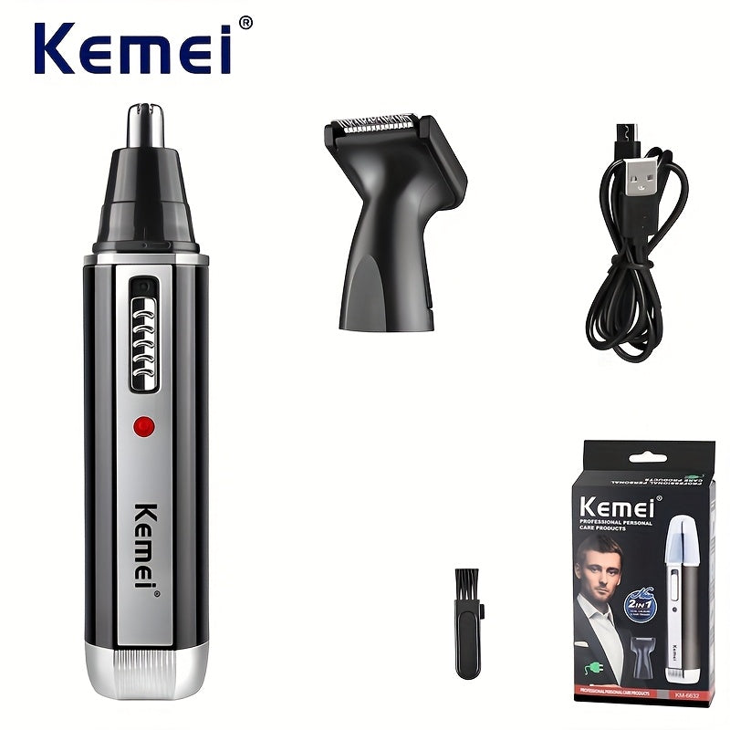 Eight-piece Set Four-in-One KM-6630 Four-in-One Professional Rechargeable Nose and Ear Hair Trimmer Men's Personal Care Tool