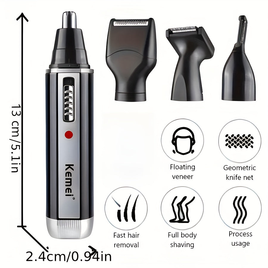 KEMEI Professional Four-Piece Electric Rechargeable Nose Hair Shaver KM-6630 - Eyebrow Knife Cut Haircut - Easter Gift One Four In