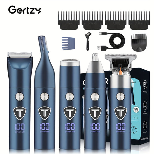 [5 In 1 Body Trimmer] 5 In 1 Professional Body Hair Trimmer | Groin & Body Trimmer for Men, Replaceable Ceramic Blade Electric Shaver | with Shaver Blade, Hair Clipper, Nose Hair Trimmer And Eyebrow Trimming Knife