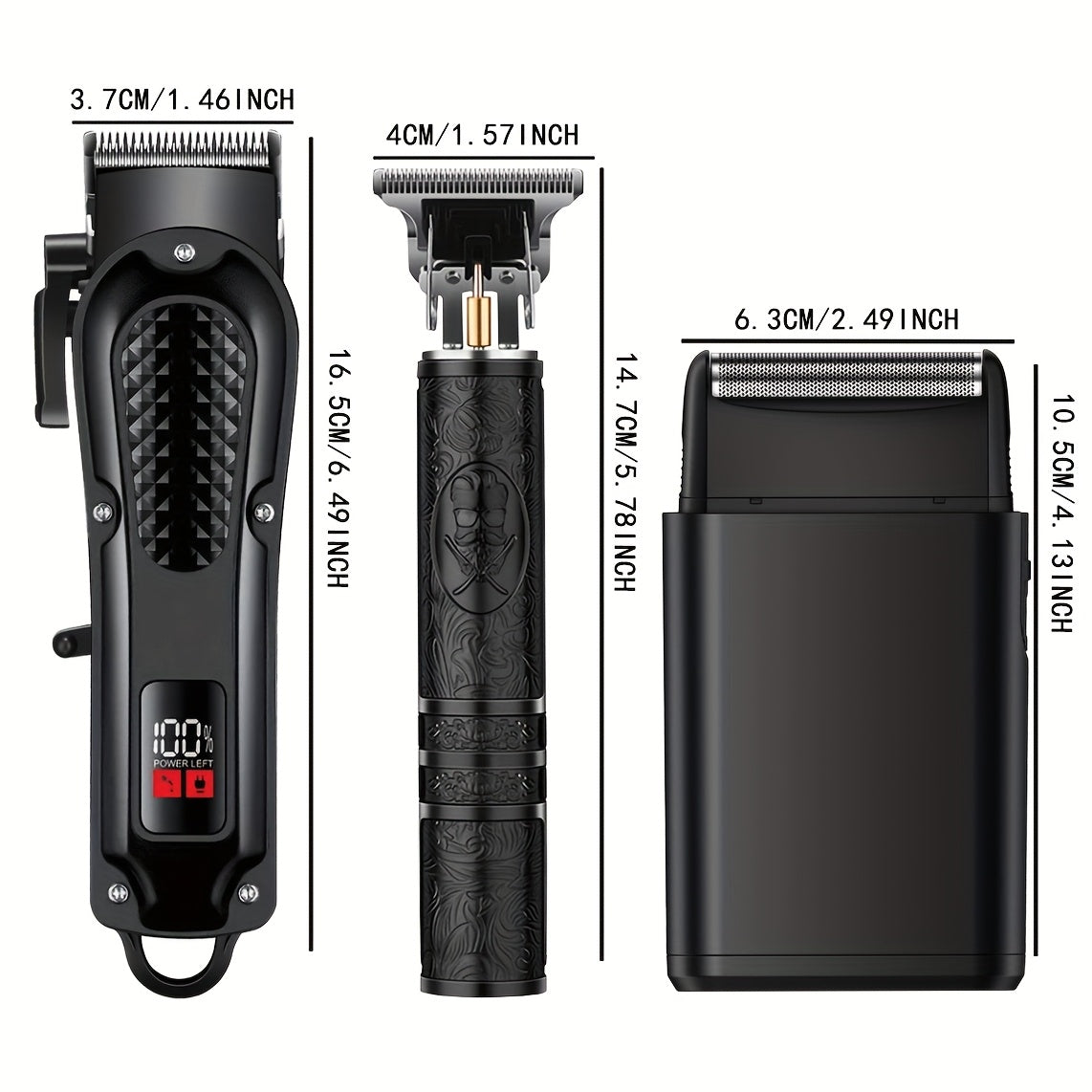 Men's Grooming Kit - USB Rechargeable Electric Foil Shavers Hair Clipper with Digital Display, Precision Trimming & Styling Tool, Includes Limit Comb - Ideal Holiday Gif