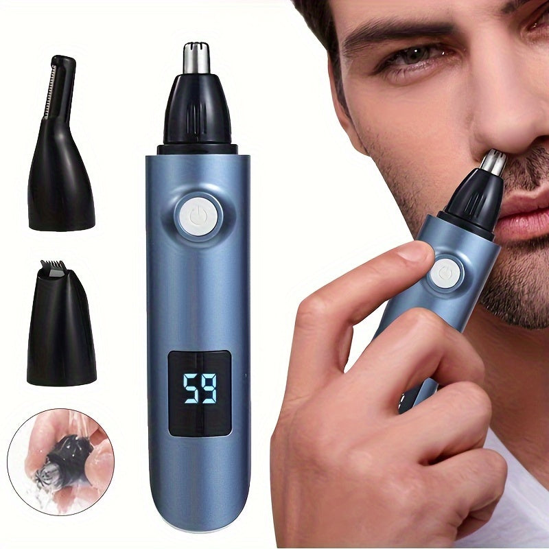 Nose hair trimmer non-invasive nose hair scavenger double-edged blade easy to clean eyebrow trimming tools, professional USB rechargeable nose hair trimmer eyebrow trim body beauty kit, long battery life, short charging time, easy to carry