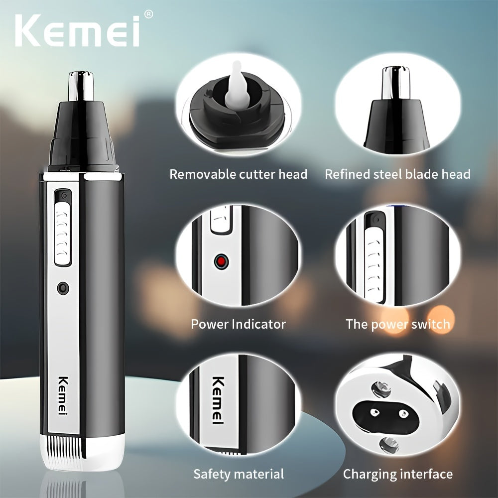 Eight-piece Set Four-in-One KM-6630 Four-in-One Professional Rechargeable Nose and Ear Hair Trimmer Men's Personal Care Tool