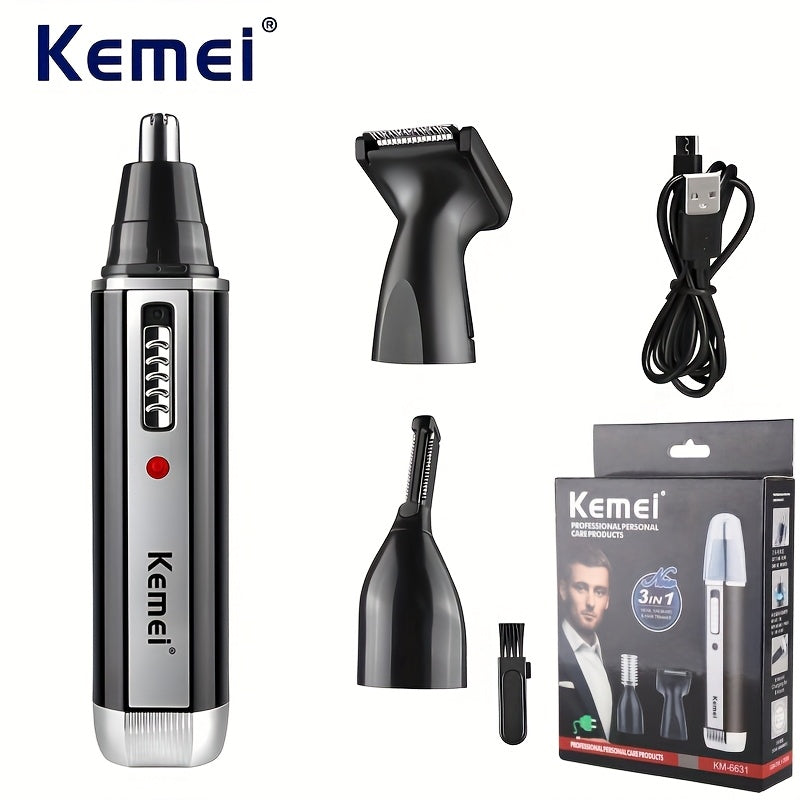 Eight-piece Set Four-in-One KM-6630 Four-in-One Professional Rechargeable Nose and Ear Hair Trimmer Men's Personal Care Tool