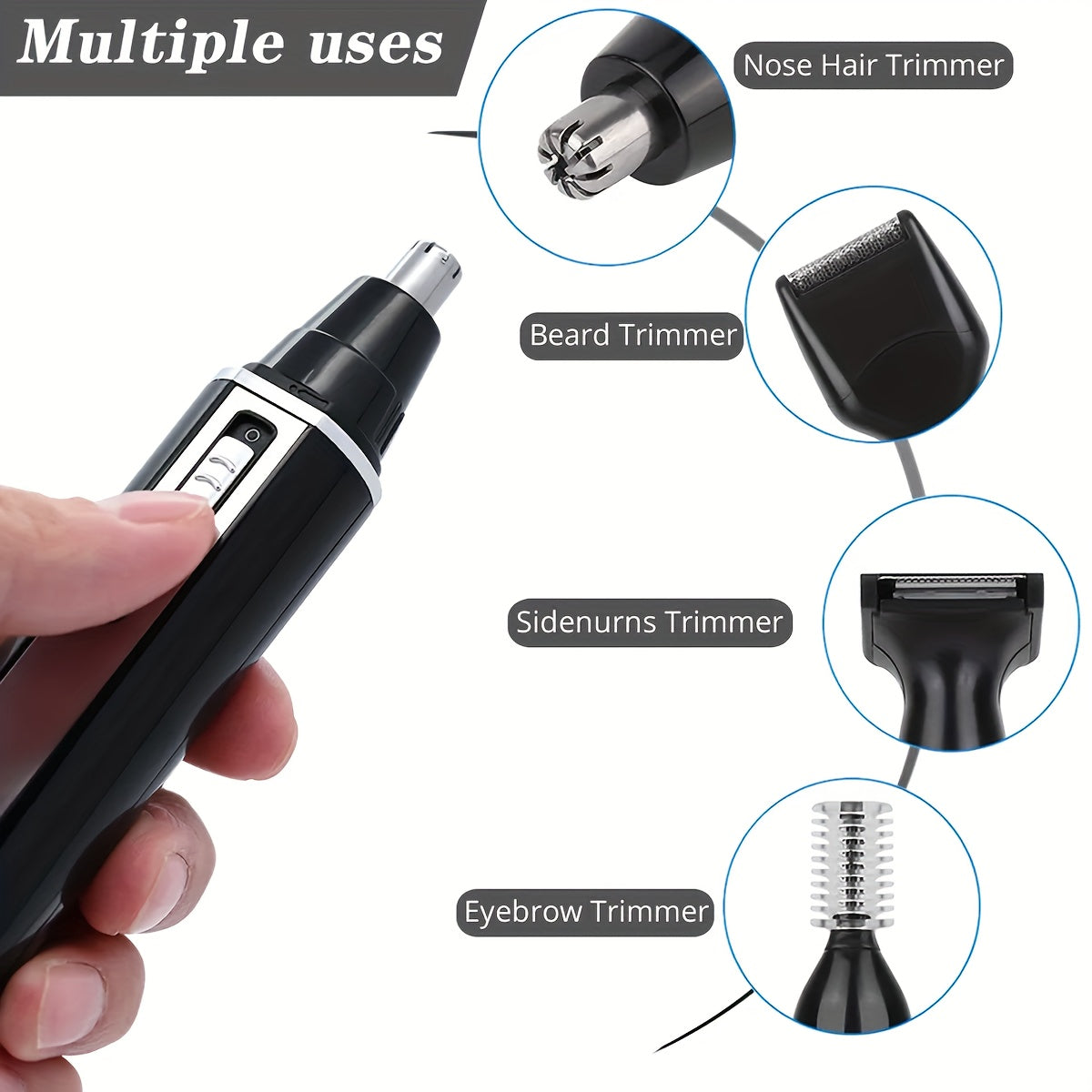 4 in 1 Men'S Contouring Set Electric Shaver Nose Hair Trimmer Eyebrow Trimmer Temples Trimmer USB Charging Multi-Function Set for The Face