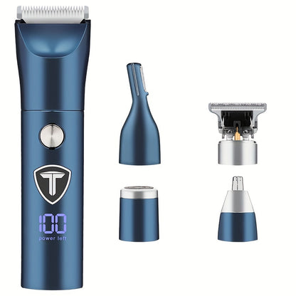 [5 In 1 Trimmer] 5 In 1 Professional Body Hair Trimmer | Groin & Body Trimmer for Men, Replaceable Ceramic Blade Electric Shaver, with Shaver Blade, Hair Clipper, Nose Hair Trimmer And Eyebrow Trimming Knife