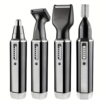 4 in 1 Men'S Contouring Set Electric Shaver Nose Hair Trimmer Eyebrow Trimmer Temples Trimmer USB Charging Multi-Function Set for The Face